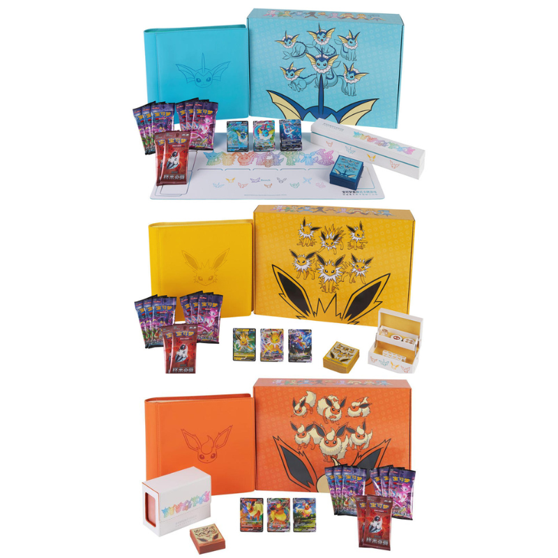 Pokemon Simplified Chinese 2024 Eevee GX Gift Box - Jolteon/Vaporeon/Flareon